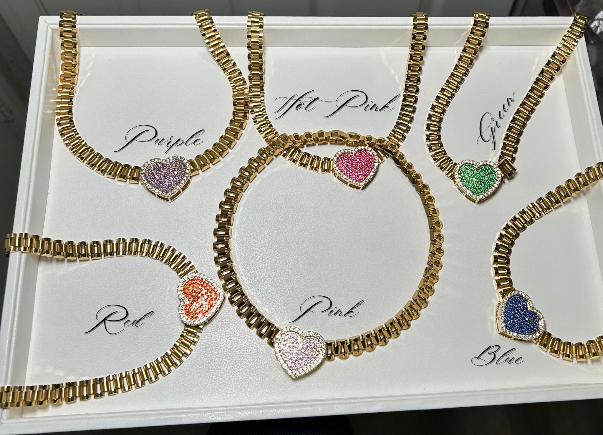 Heart Slider Pendant & Rolex Chain Pre-Order