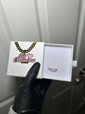 Gold CZ Ring Band