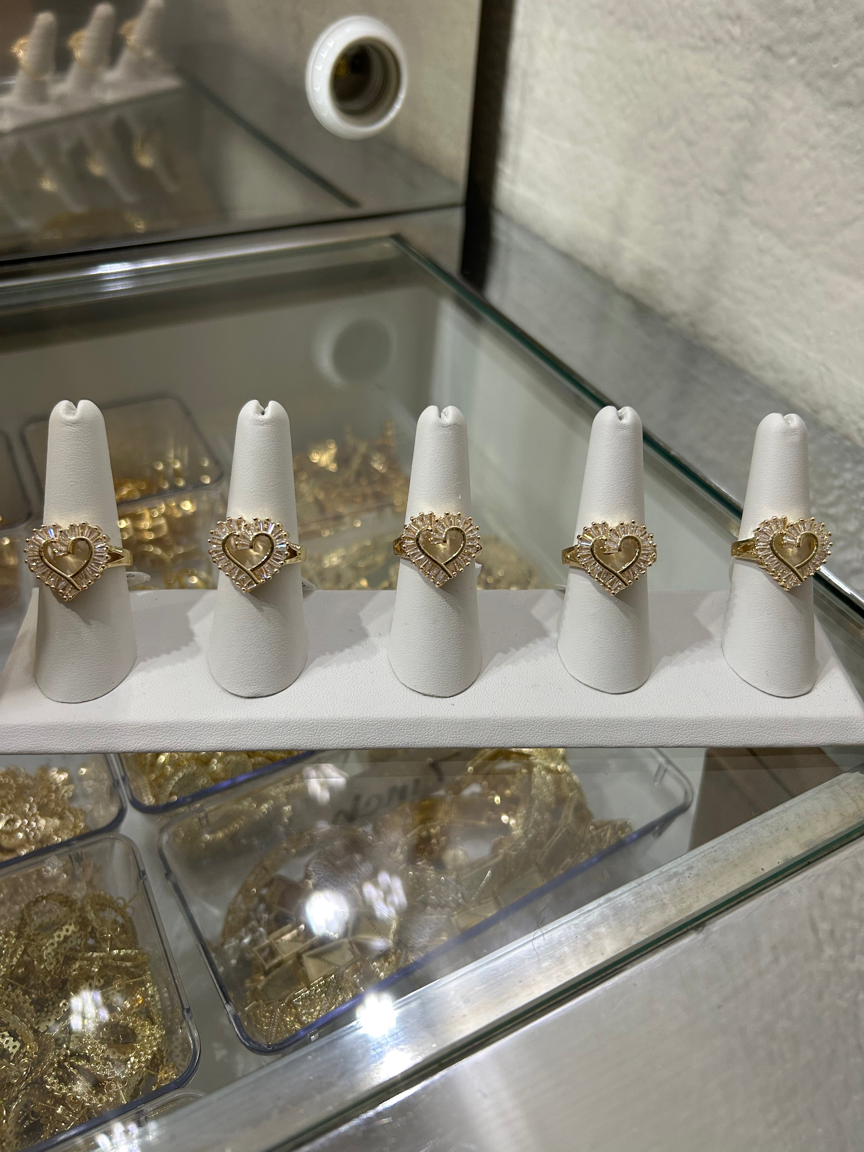 Baguette Heart Ring