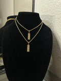 Rectangle Nugget Pendant & Chain