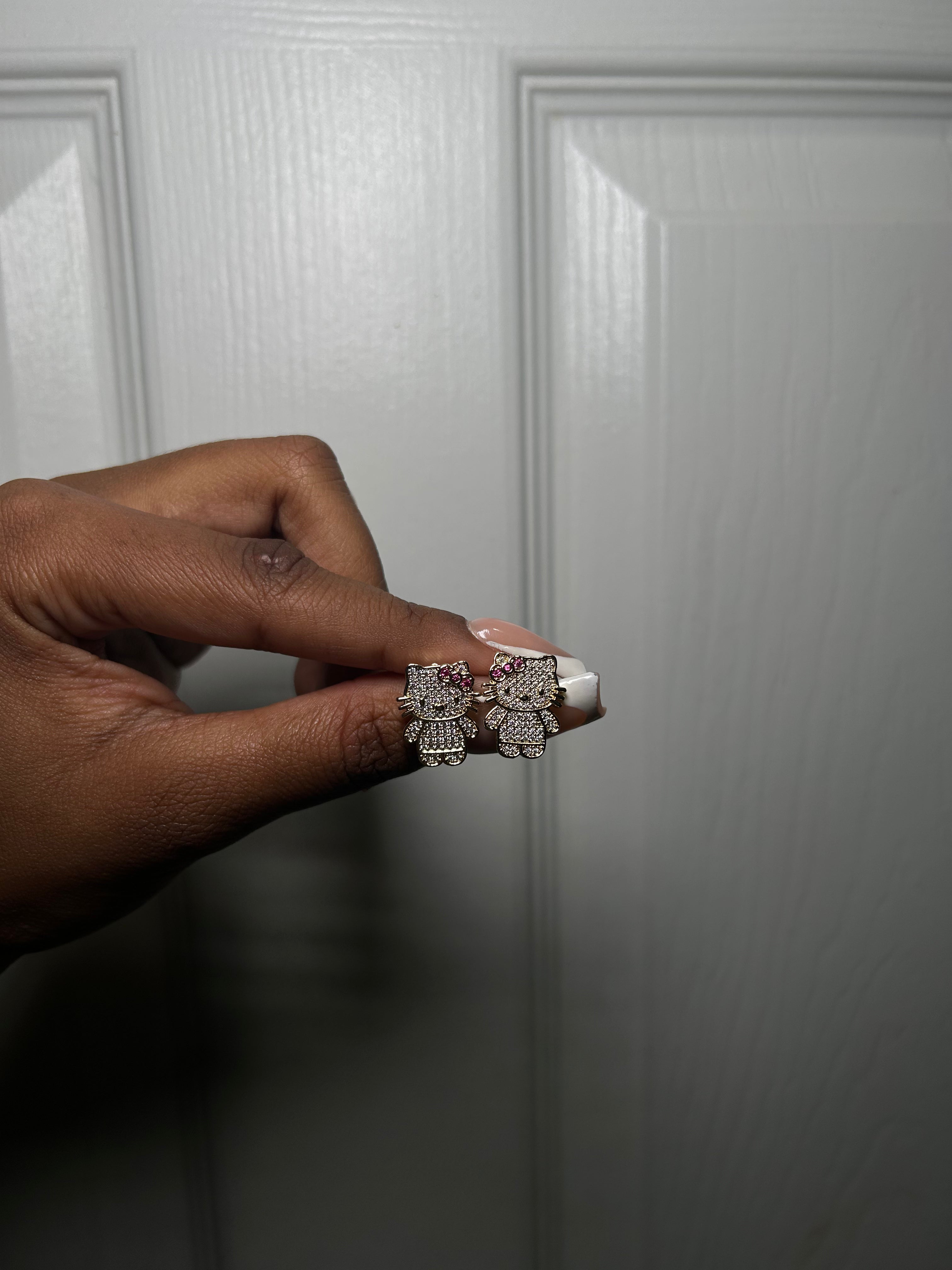 Blinged HK Stud Earrings