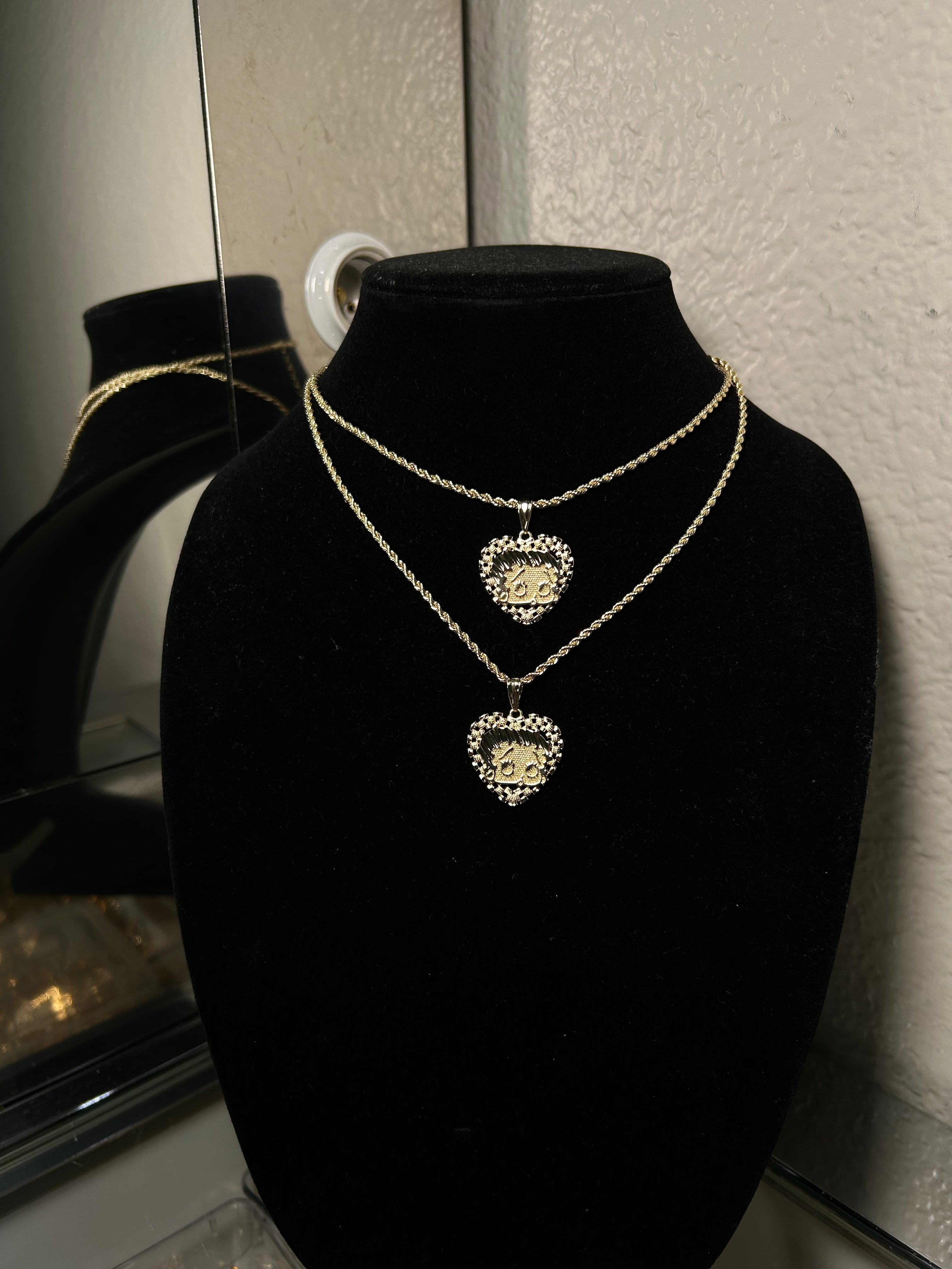 Betty Boop Rolex Heart Chain & Pendant