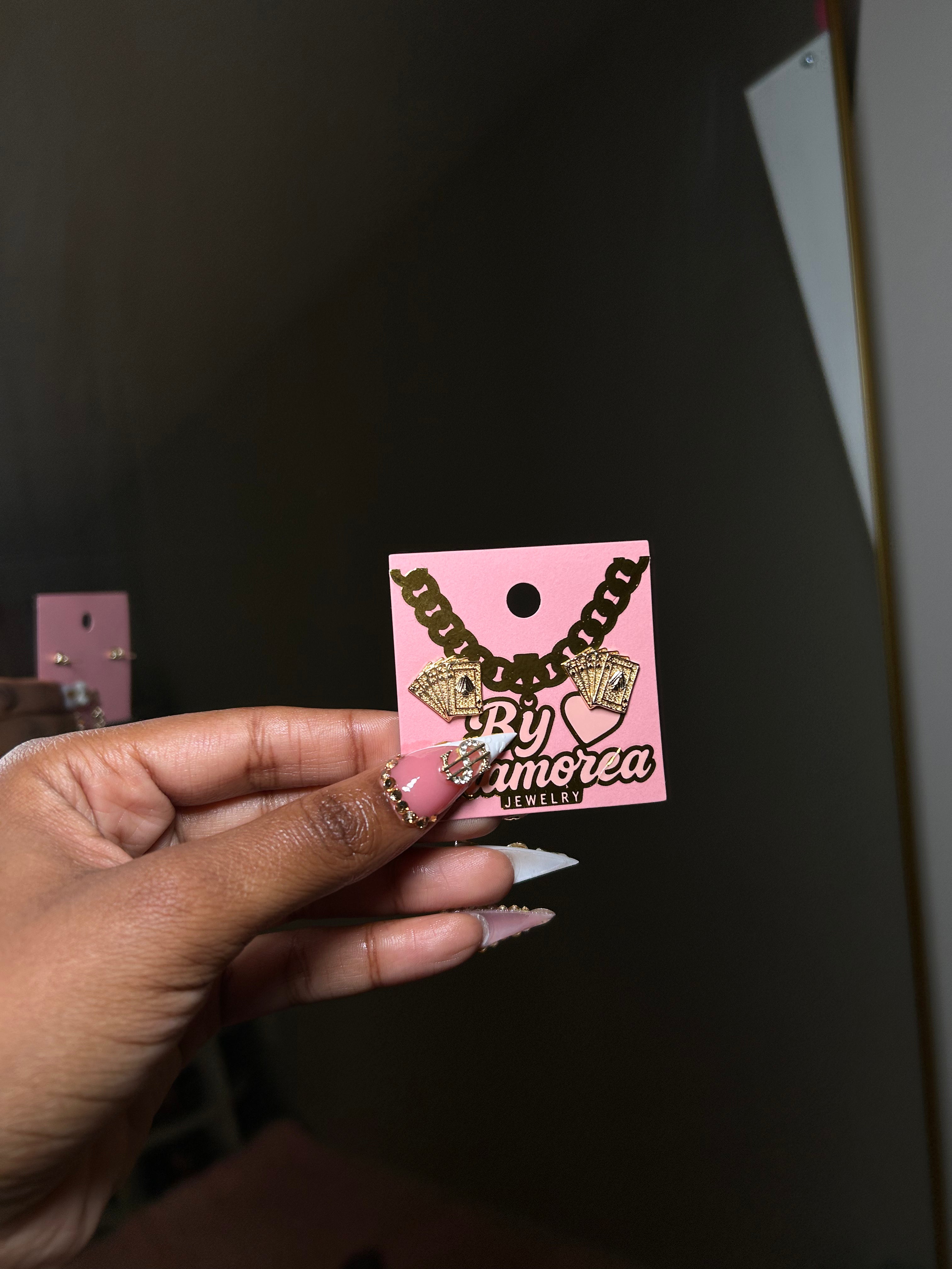 Playing Cards Stud Earrings