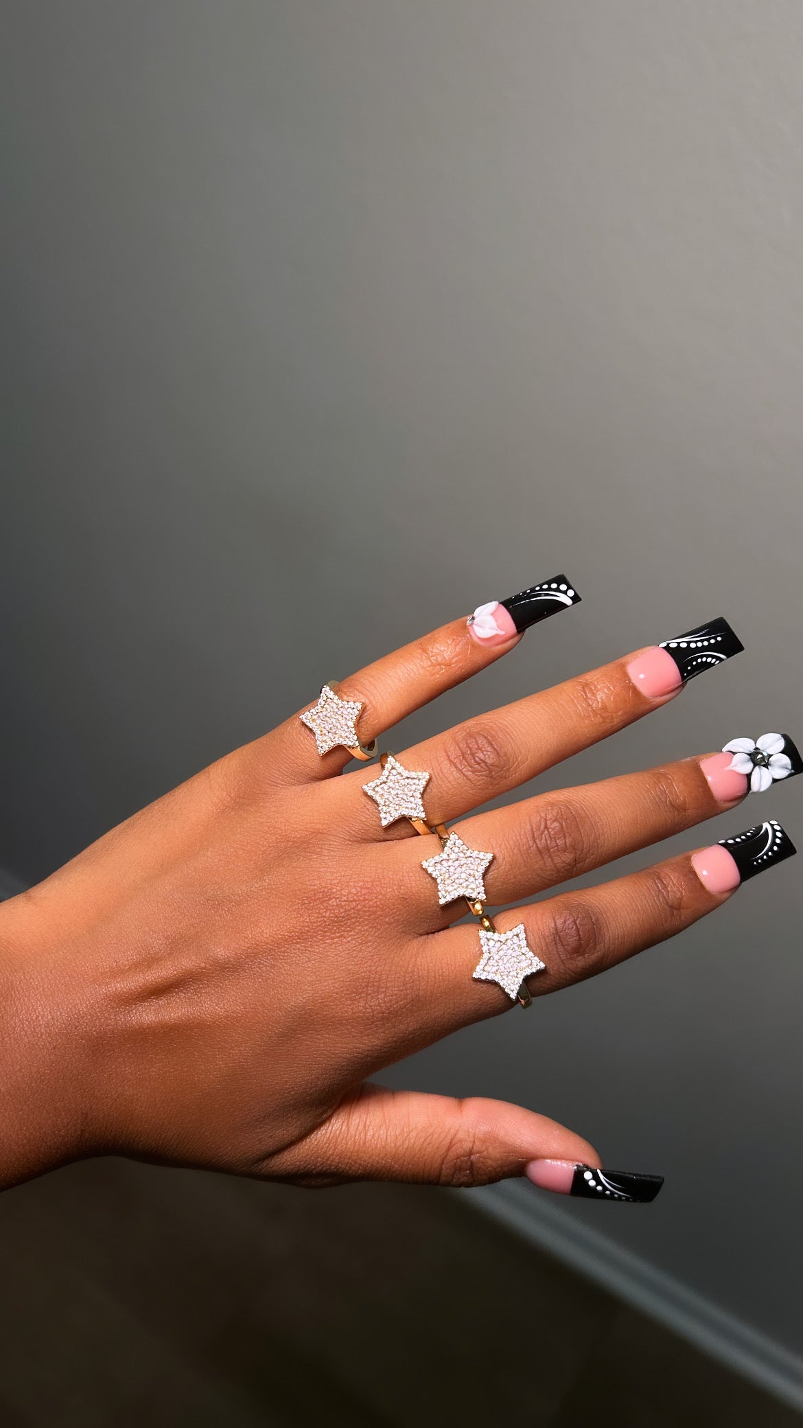 Pink CZ Star Ring