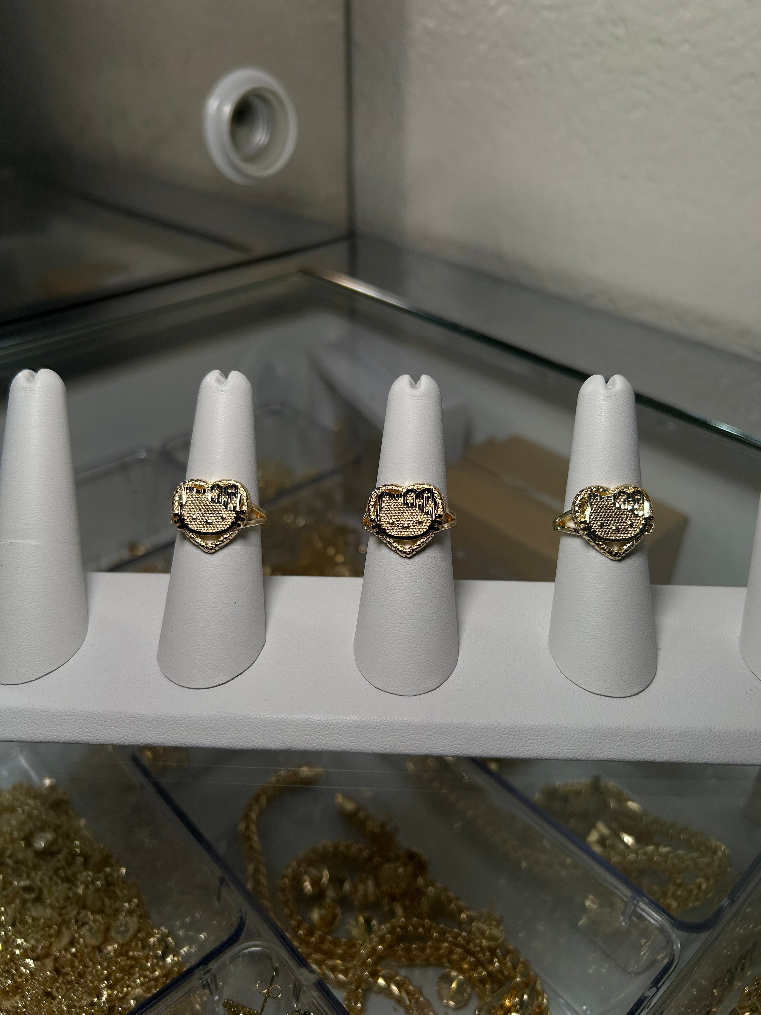 Mini Cat Heart Ring
