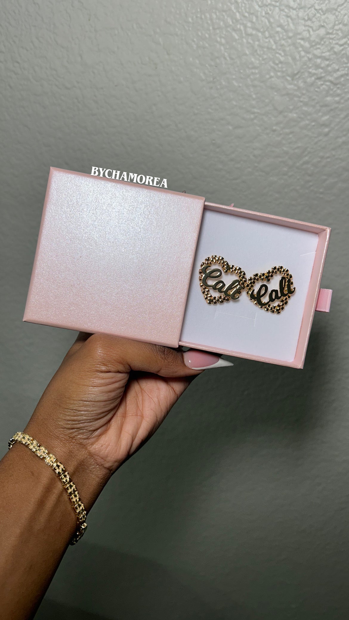 Medium Rolex Heart Earrings Custom Name