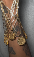 22K Big Face Rolex Heart HK Pendant & Chain