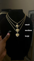 Heart Nugget CZ Pendant & Chain